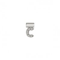 Charm Nomination Donna Sei Mia in Argento Zirconia LETTERA-C - LETTERA-C